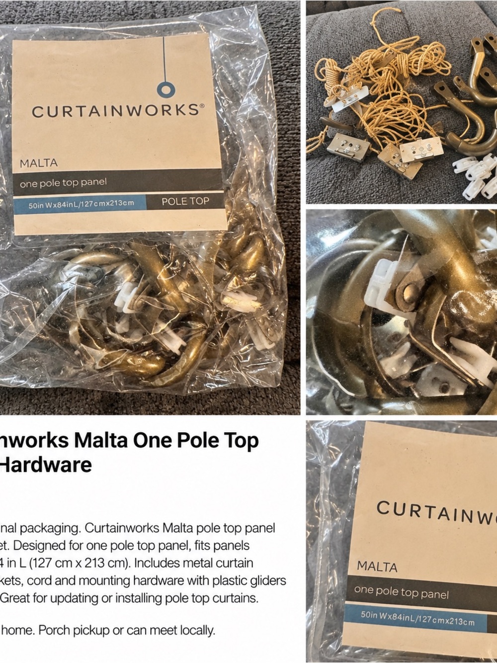 Malta One Pole Top Curtain Hardware - Bronze